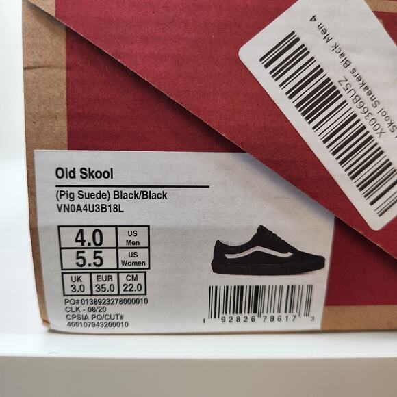 Vans U Old Skool Sneakers Black Men 5 Women 6.5 - Picture 6 of 8